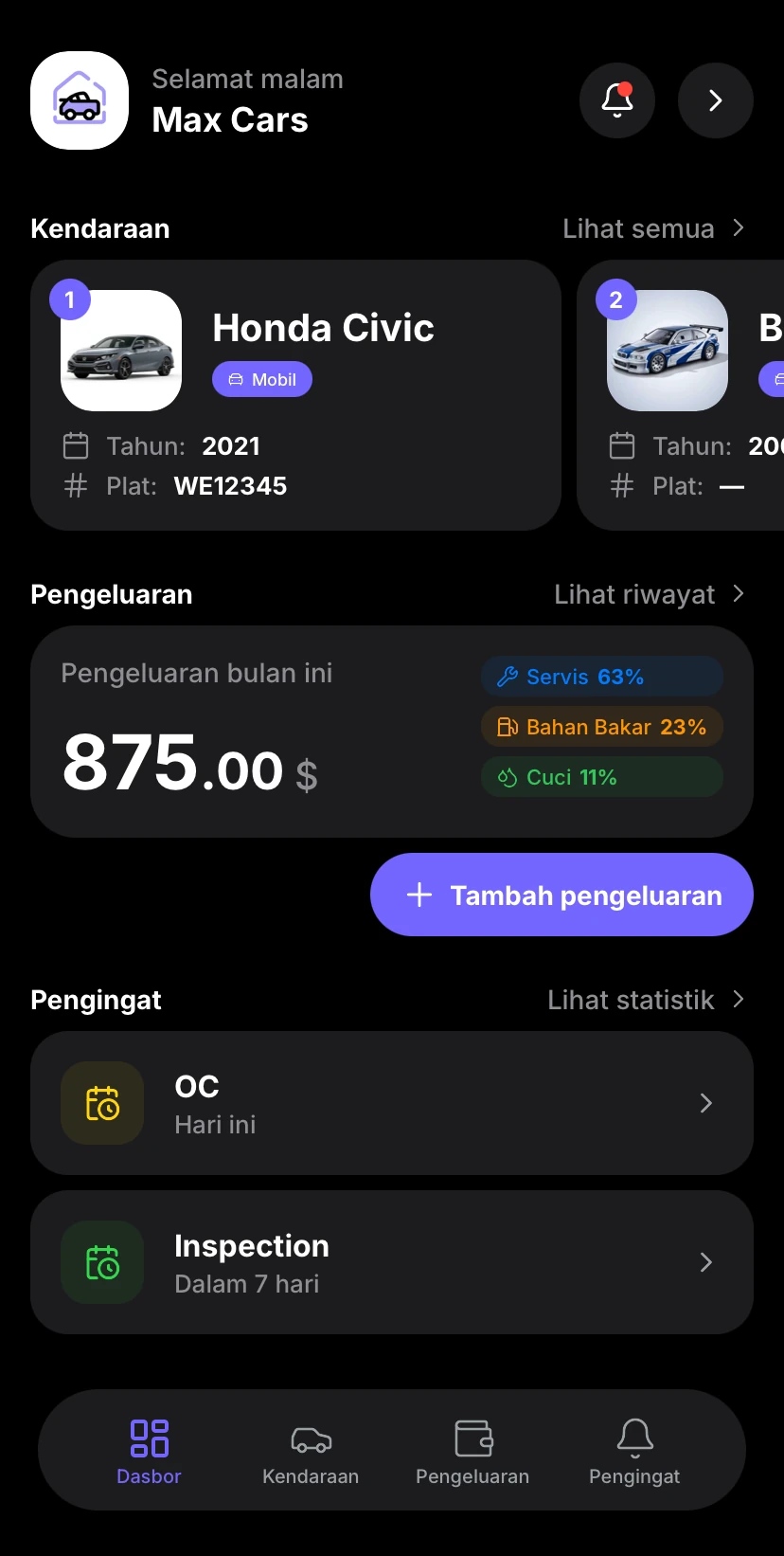 Aufix iOS Dashboard Preview