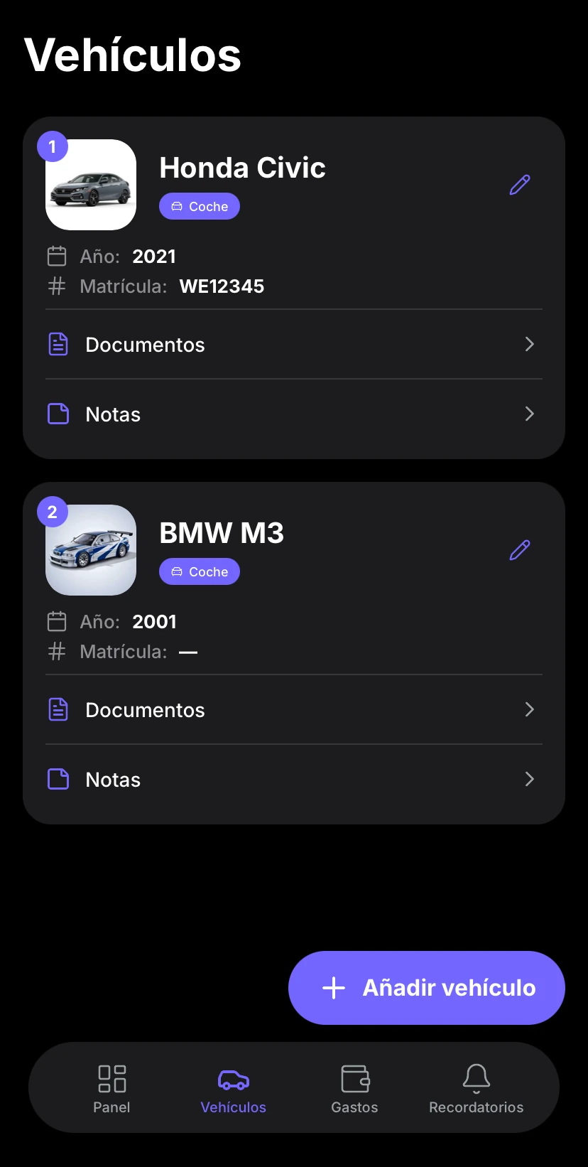 Aufix iOS Vehicles Preview