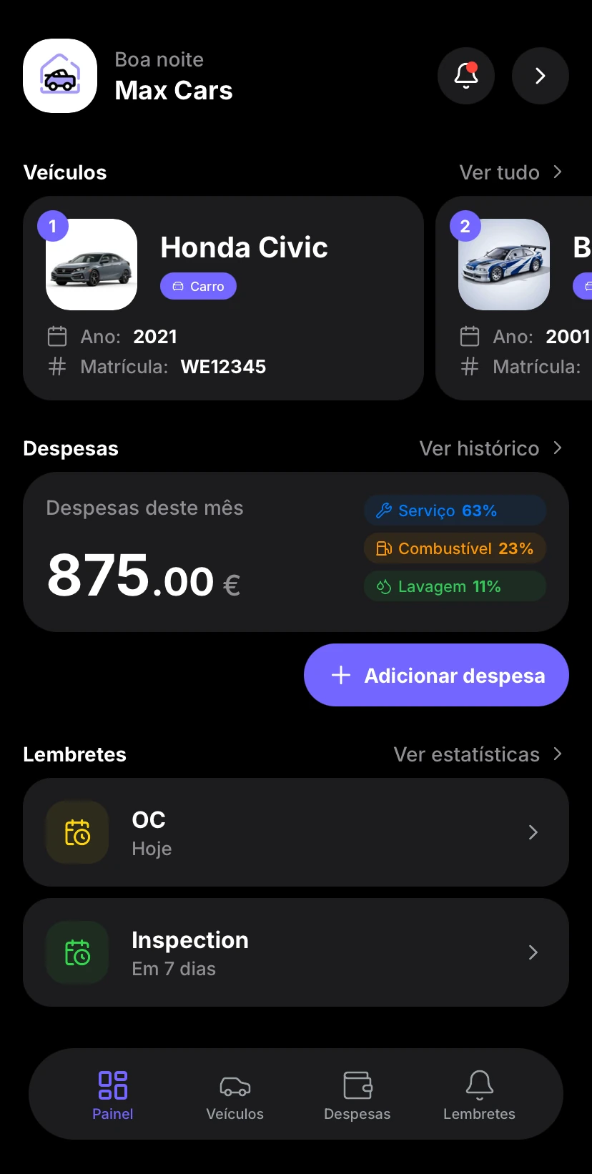 Aufix iOS Dashboard Preview