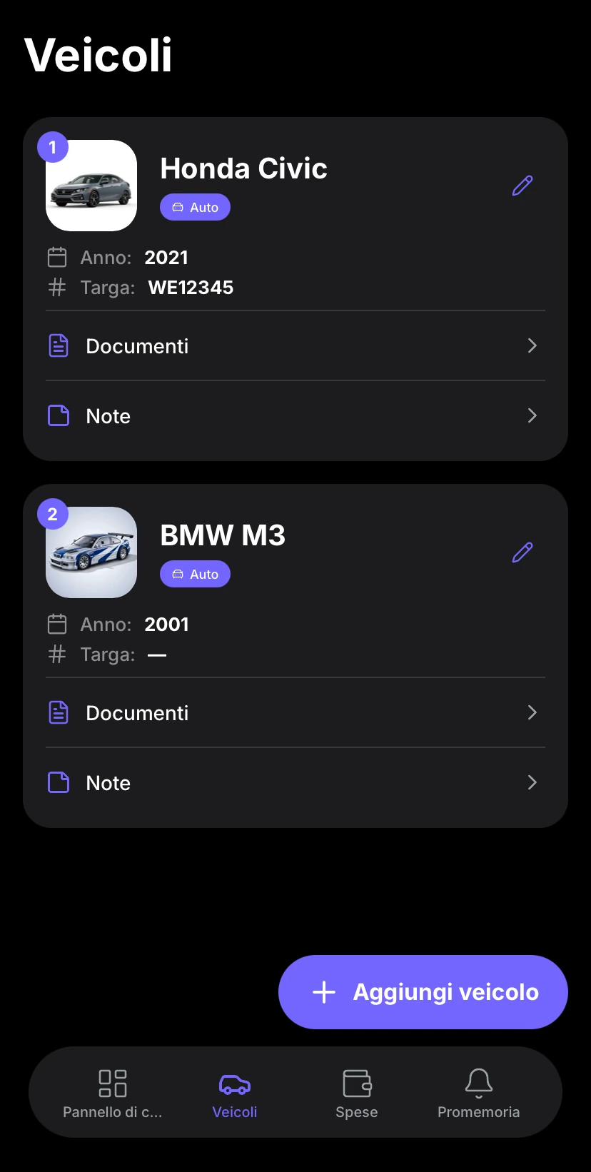 Aufix iOS Vehicles Preview