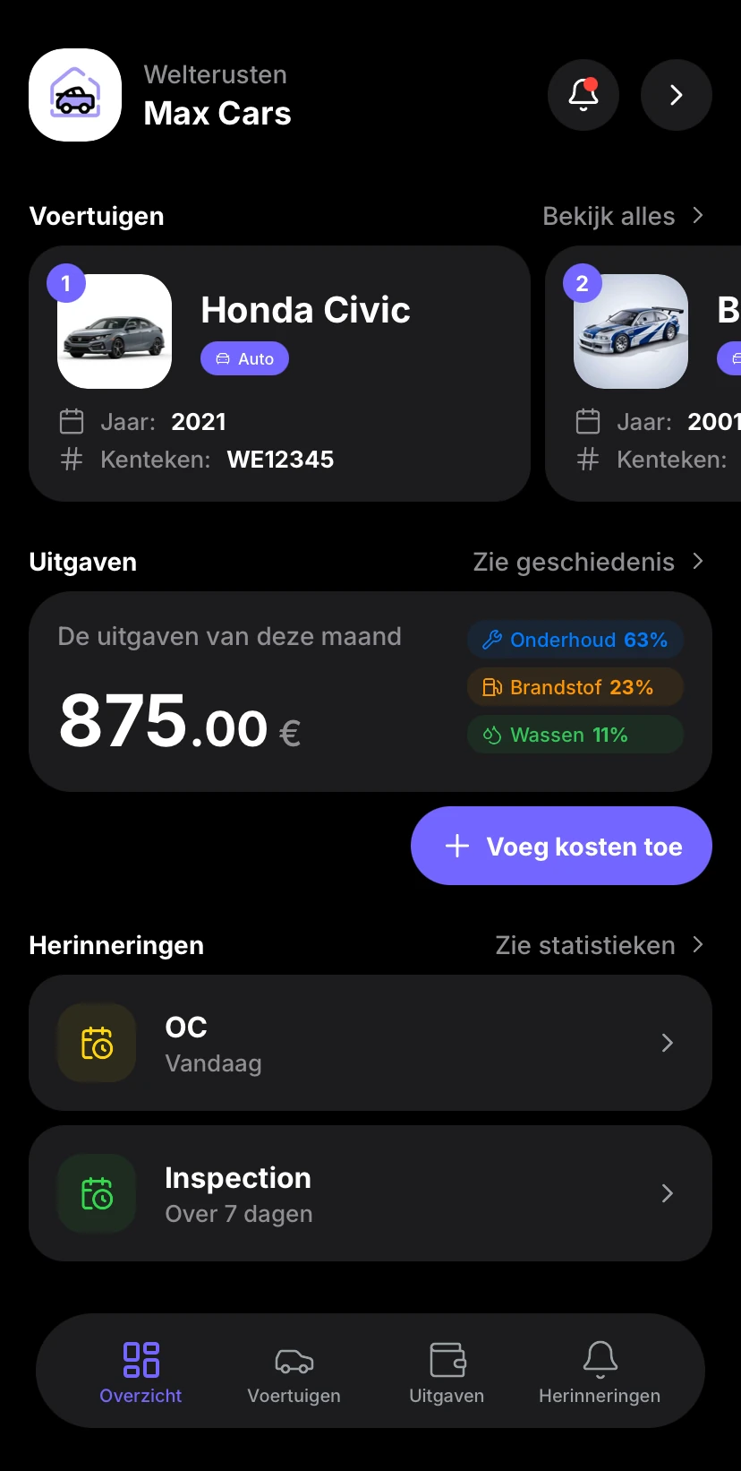 Aufix iOS Dashboard Preview
